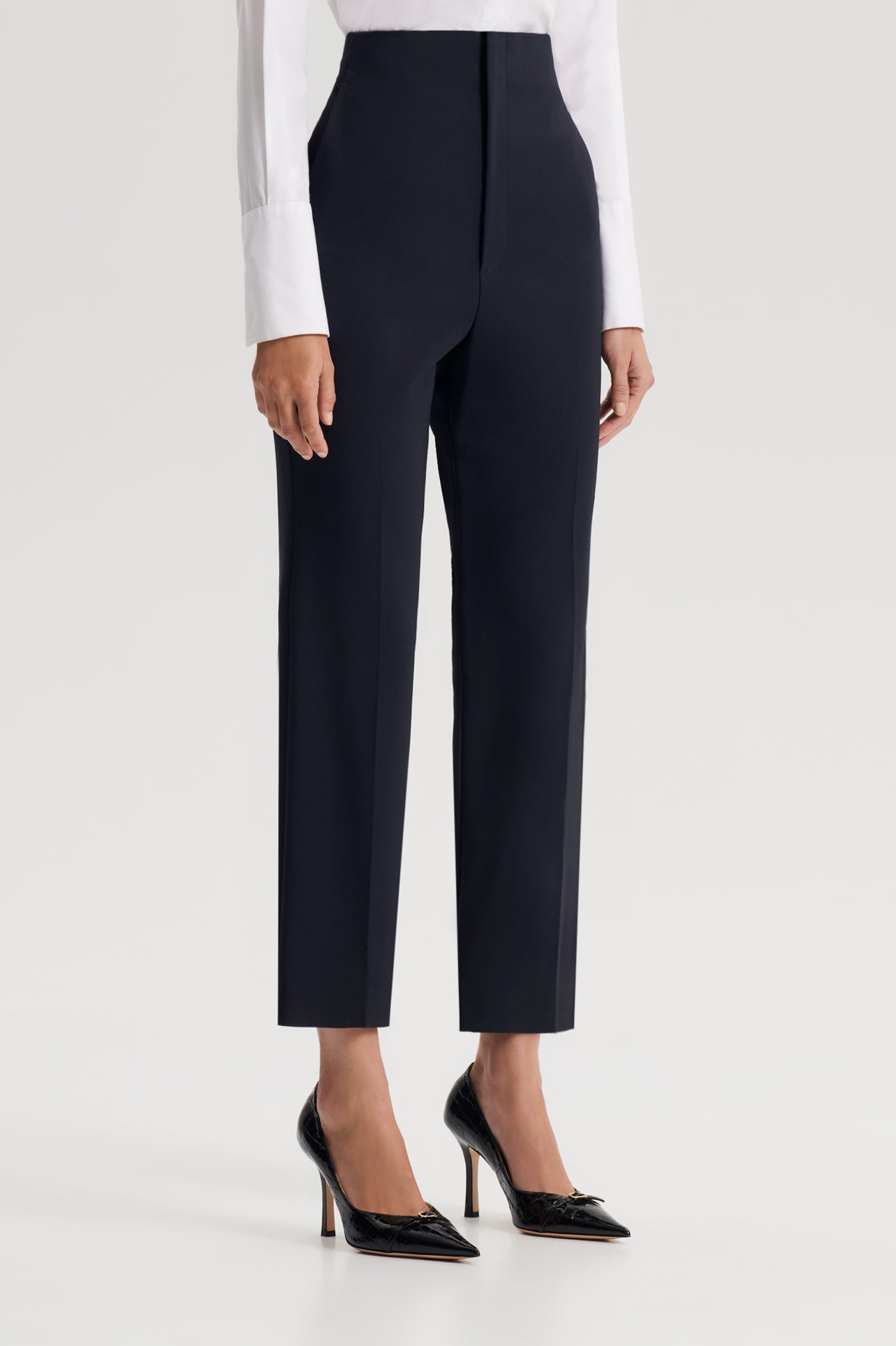 Cropped High Waisted Trousers - Black - Tailored Trousers - & Other Stories  | Clothes, Tailored trousers, High waisted pants